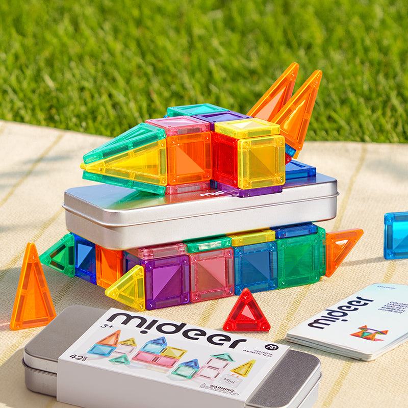Mideer Mini tuiles magnétiques colorées, format poche