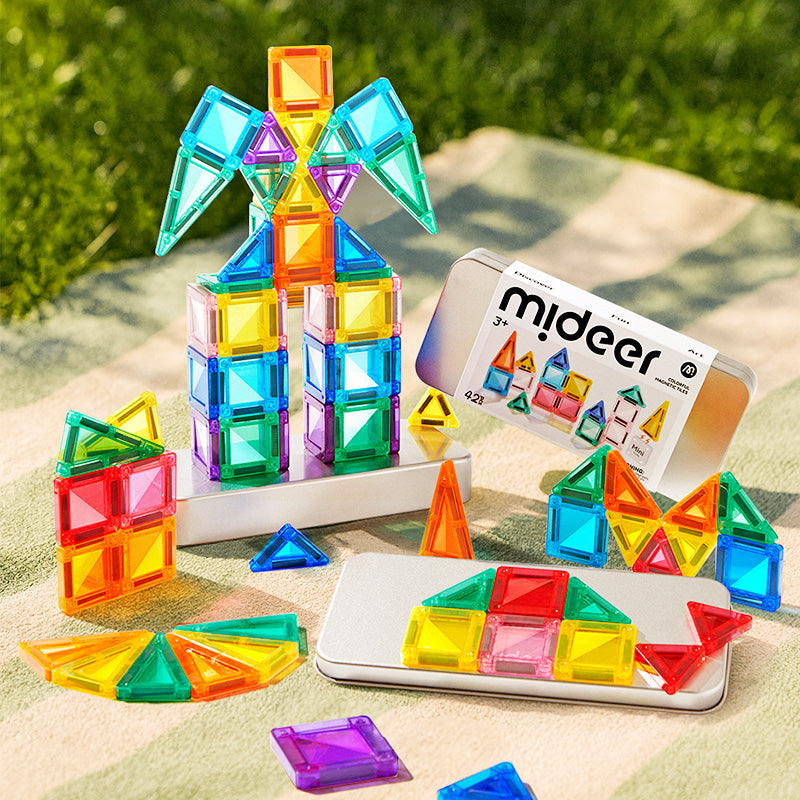 Mideer Mini tuiles magnétiques colorées, format poche