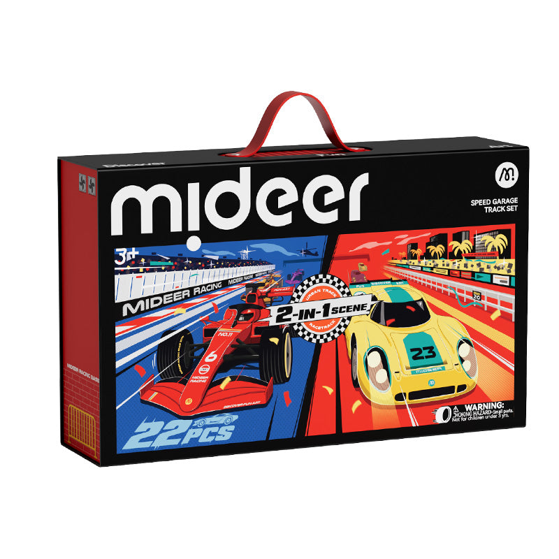 Mideer Circuit de Course Modulable avec Garage