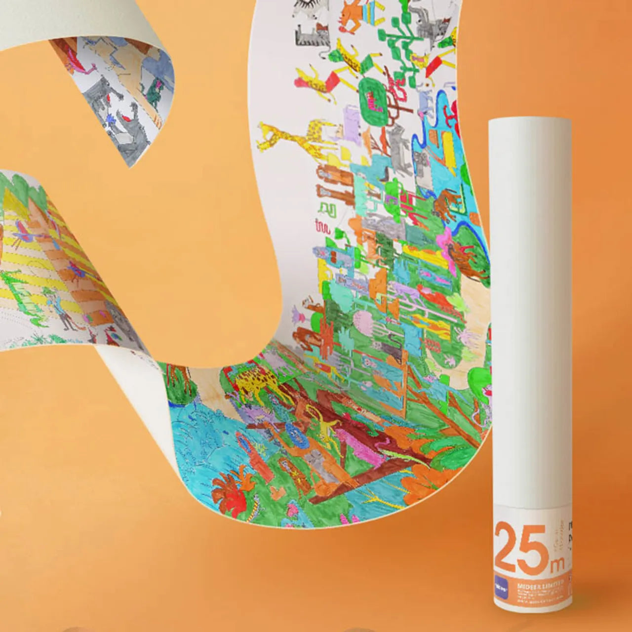 Mideer Rouleau de papier créatif, 25m × 45cm