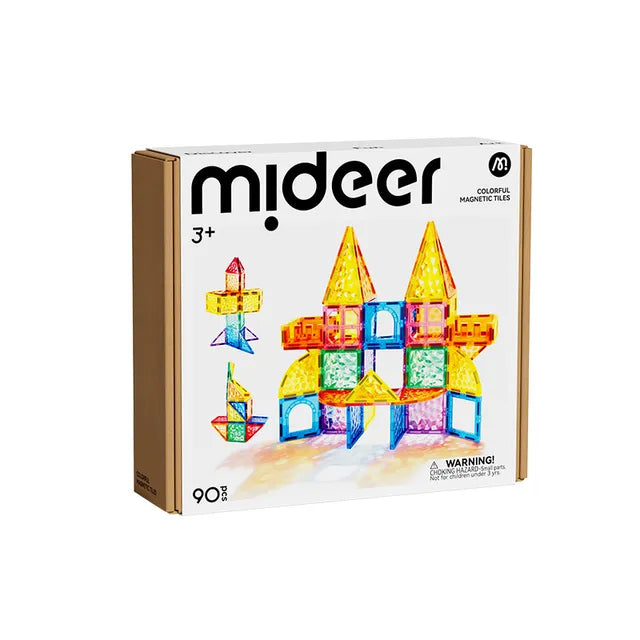 Mideer Tuiles magnétiques prismatiques, 90 pièces