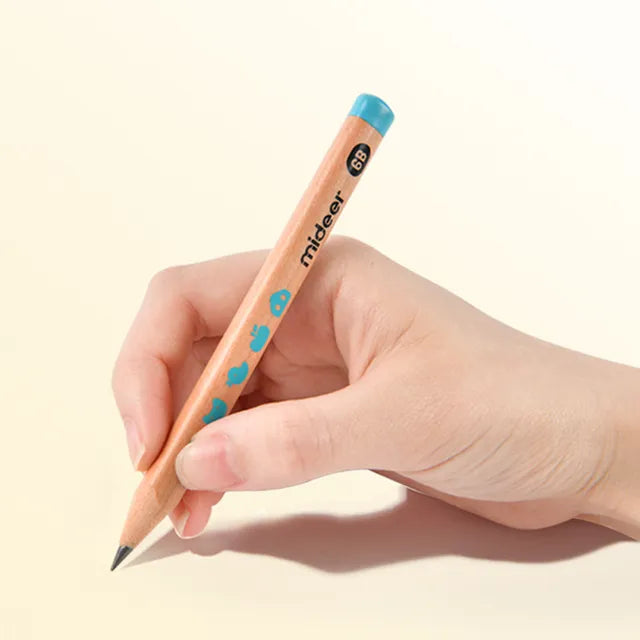 Mideer Crayons triangulaires 6B, 6 pièces