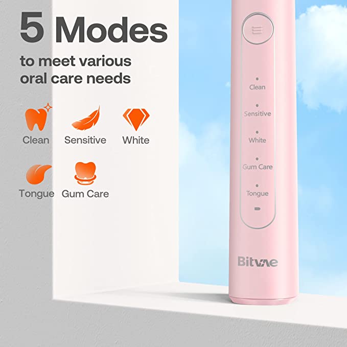 Bitvae R2 Brosse à Dents électrique Rotative avec 8 Têtes de Brosse