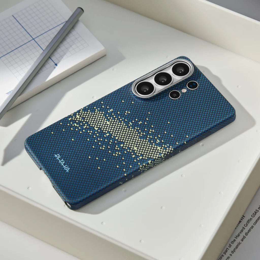 PITAKA Coque Ultra Mince pour Samsung Galaxy S26 Ultra Milky Way Galaxy avec (Bouton Aaron)
