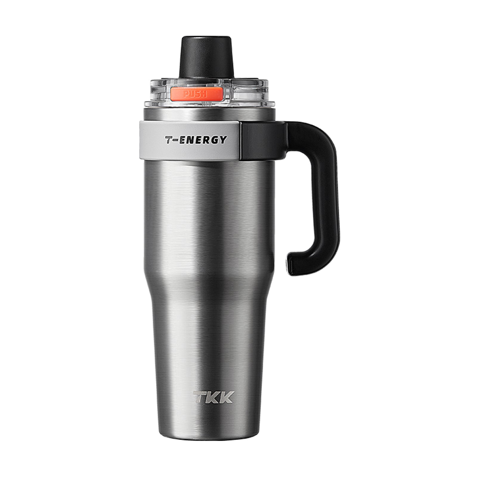 TKK Tumbler isotherme avec poignée, Revêtement intérieur céramique, double paroi avec paille et couvercle