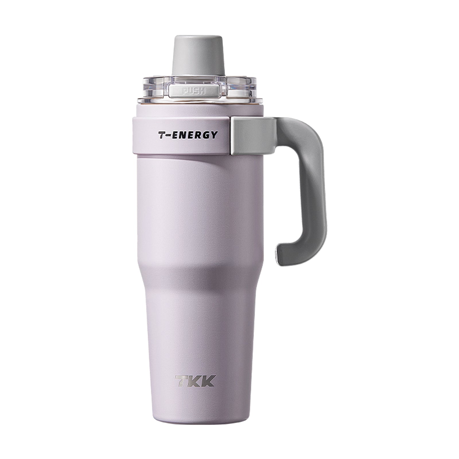 TKK Tumbler isotherme avec poignée, Revêtement intérieur céramique, double paroi avec paille et couvercle