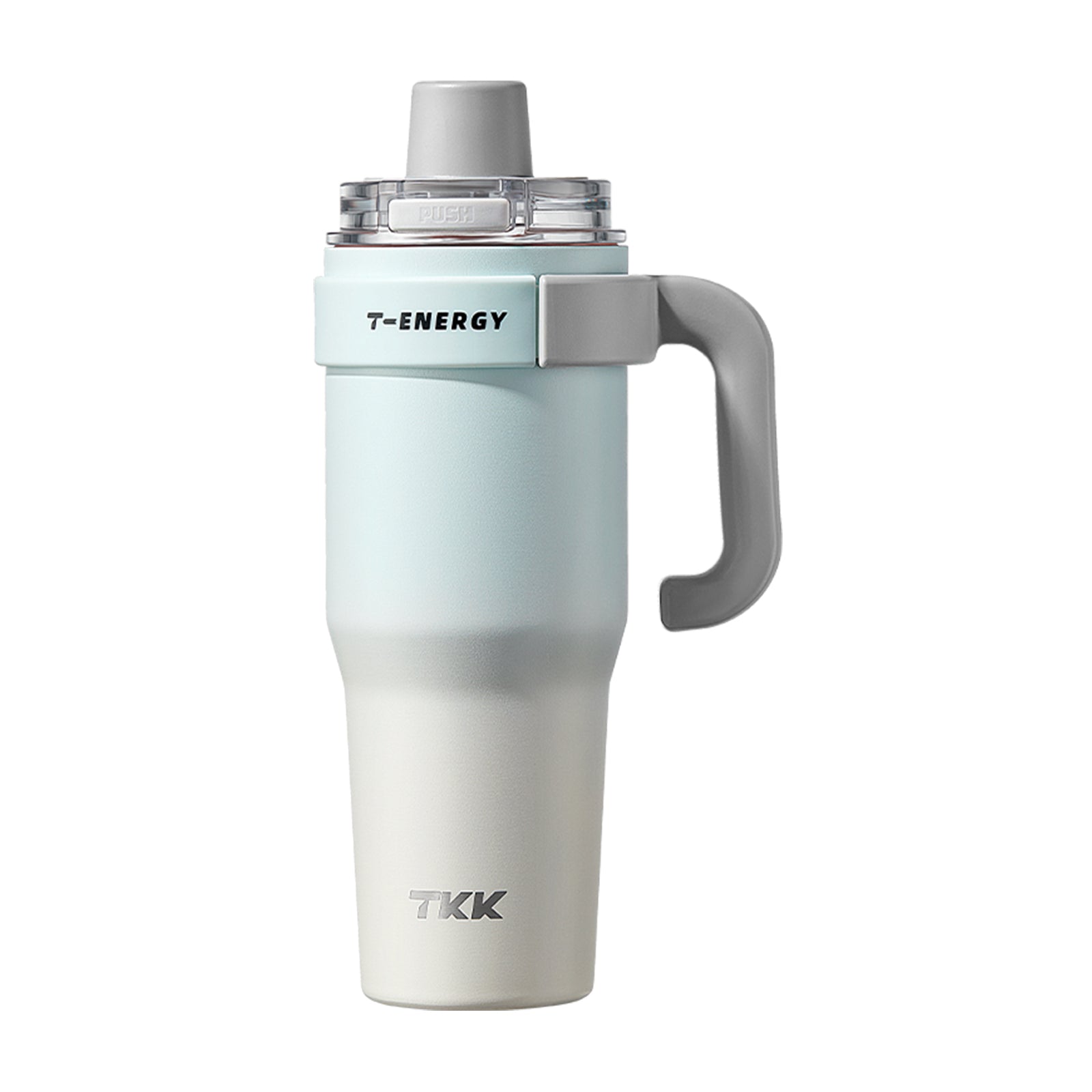 TKK Tumbler isotherme avec poignée, Revêtement intérieur céramique, double paroi avec paille et couvercle