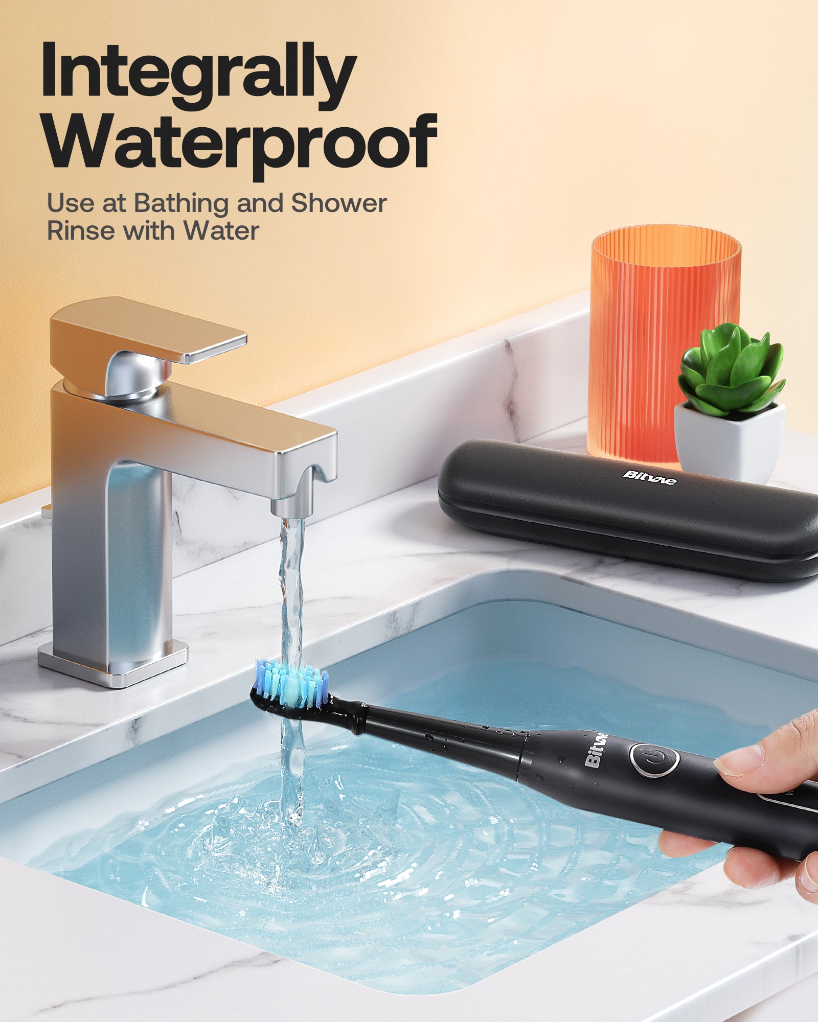 Bitvae D2 Brosse à Dents électrique Ultrasonique avec 8 Têtes de Brosse