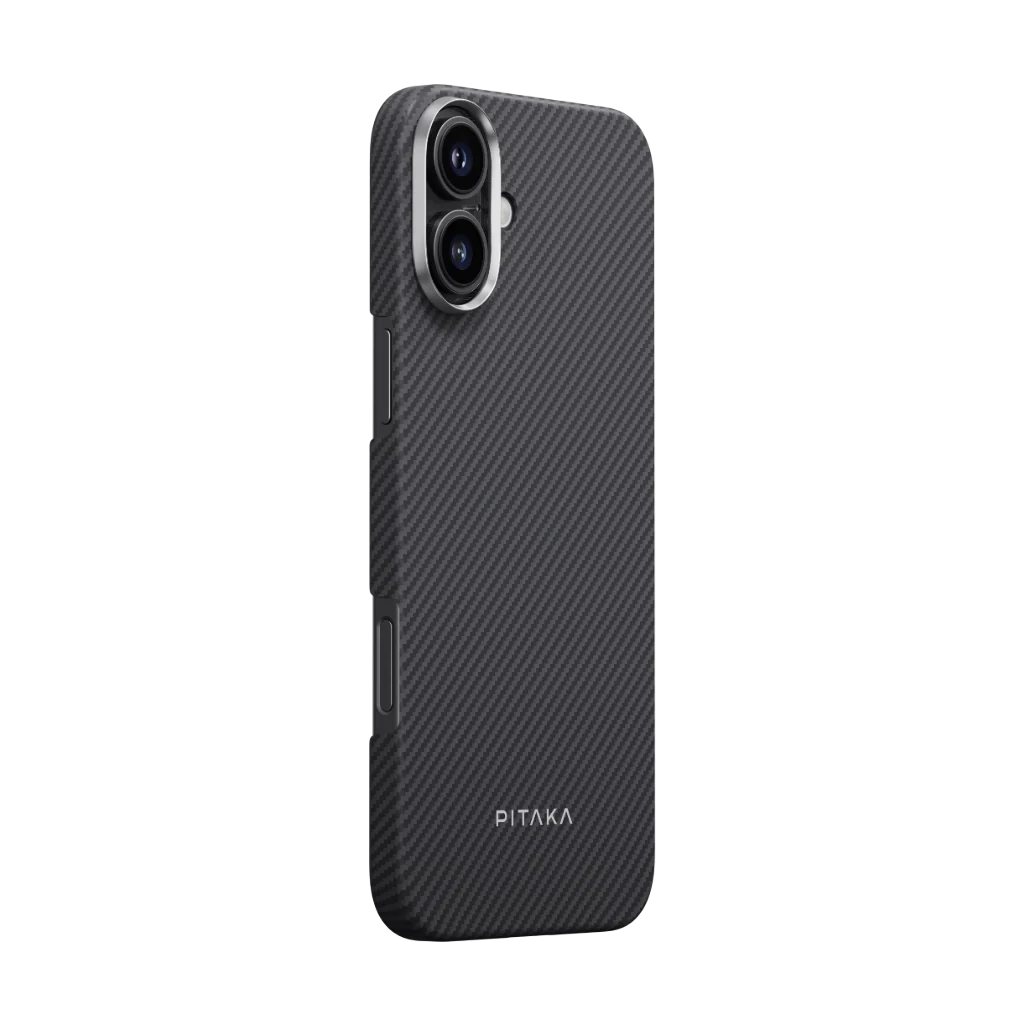 PITAKA Coque Ultra Mince pour iPhone 16 Plus Black/Grey