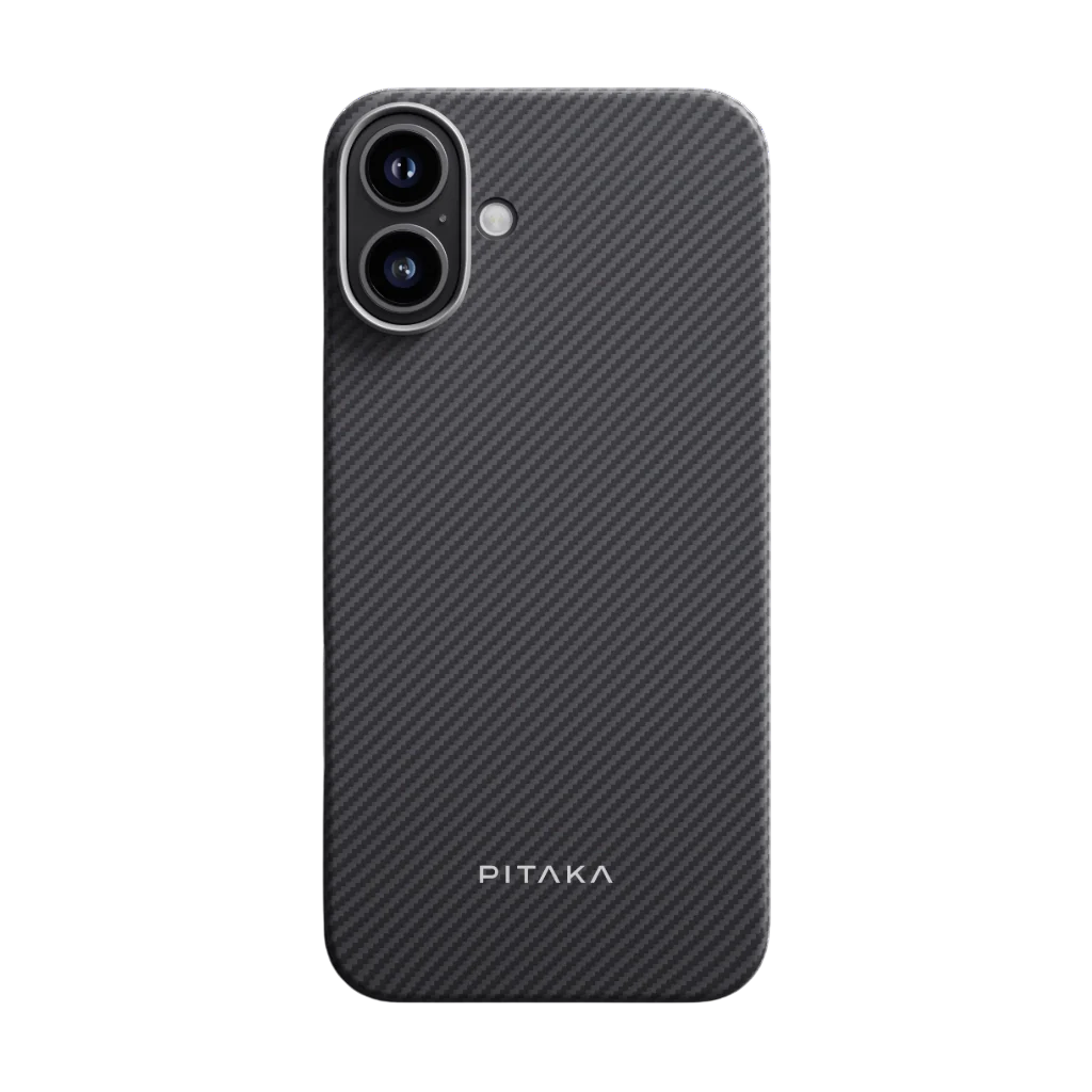 PITAKA Coque Ultra Mince pour iPhone 16 Plus Black/Grey