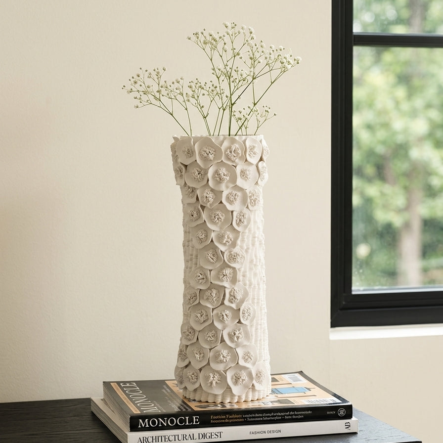 Vase Floral 3D en Céramique Haut de Gamme