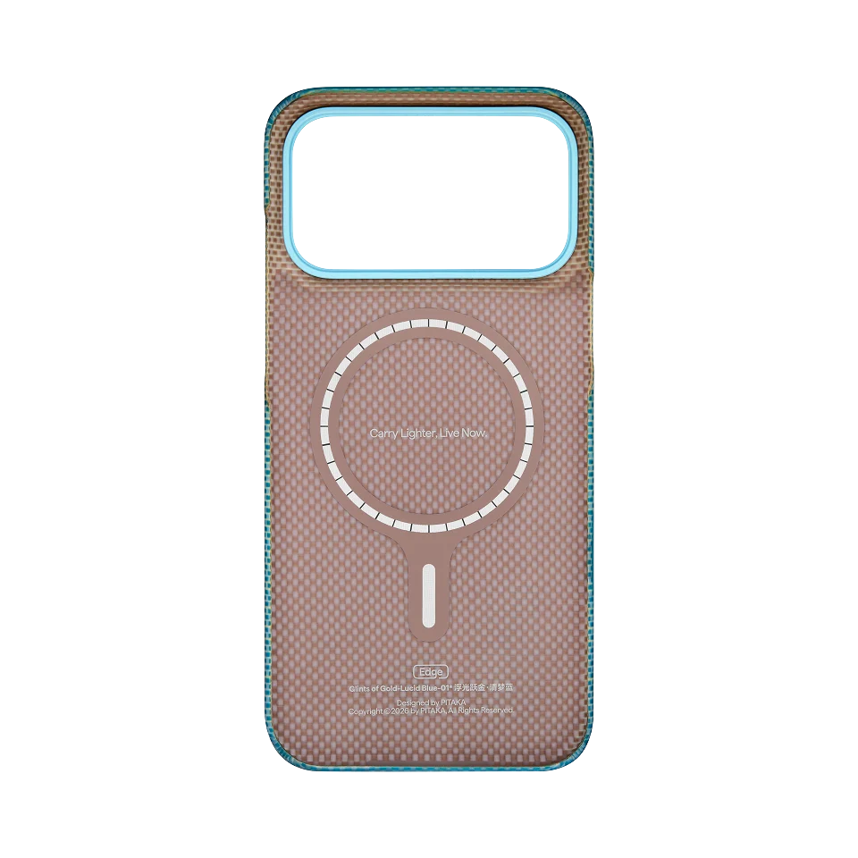 PITAKA Coque Edge pour iPhone 18 Pro Lucid Blue (PitaTap™)