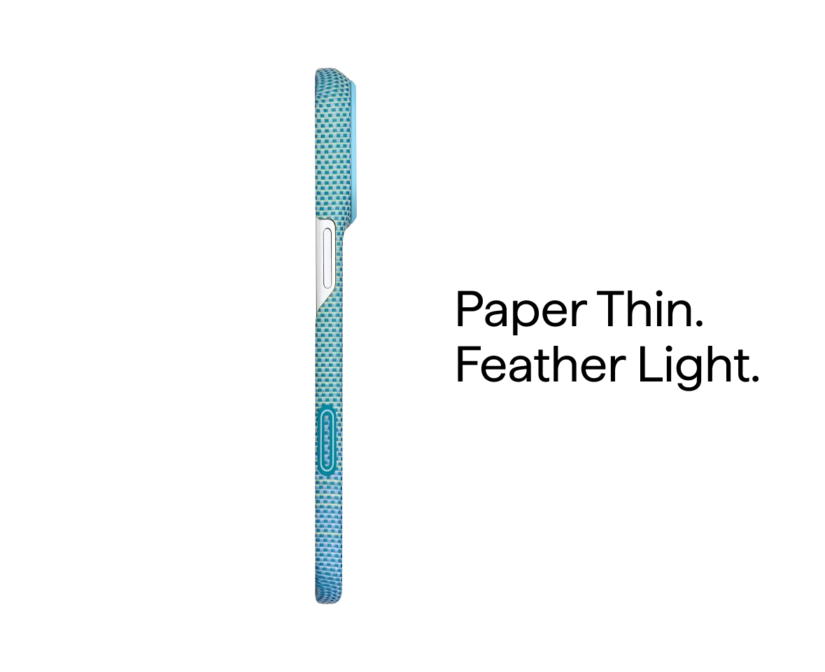 PITAKA Coque Edge pour iPhone 18 Pro Max Lucid Blue (PitaTap™)