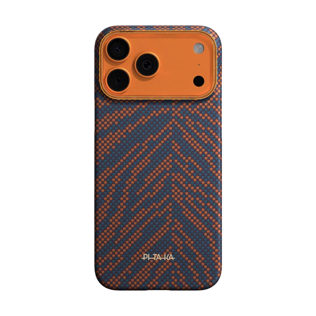 PITAKA Coque Ultra Mince pour iPhone 17 Pro Max Burning Orange avec (PitaTap™)