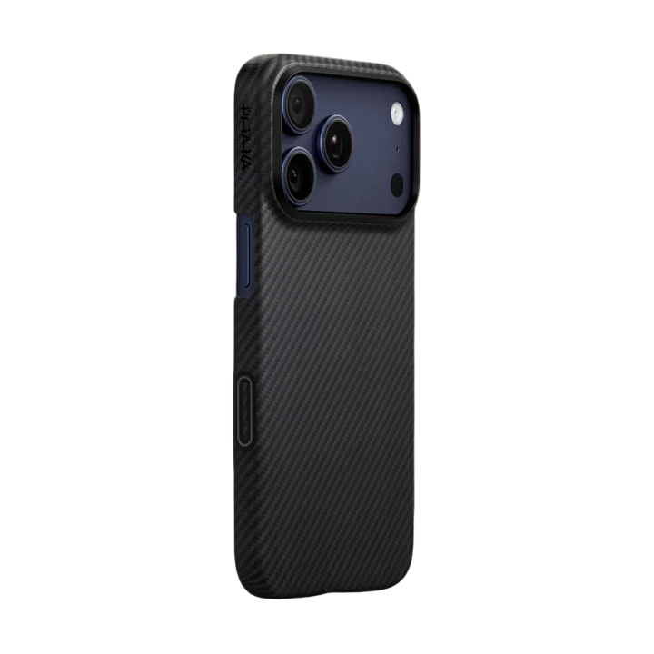 PITAKA Coque Ultra Mince pour iPhone 17 Pro Max Black/Grey avec (PitaTap™)