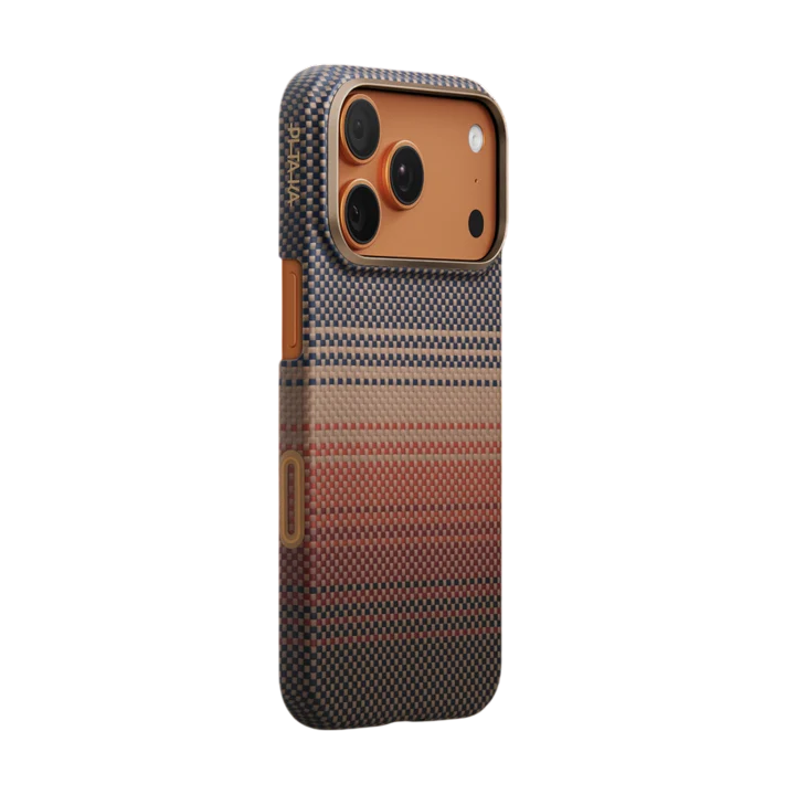 PITAKA Coque Ultra Mince pour iPhone 17 Pro Sunset avec (PitaTap™)