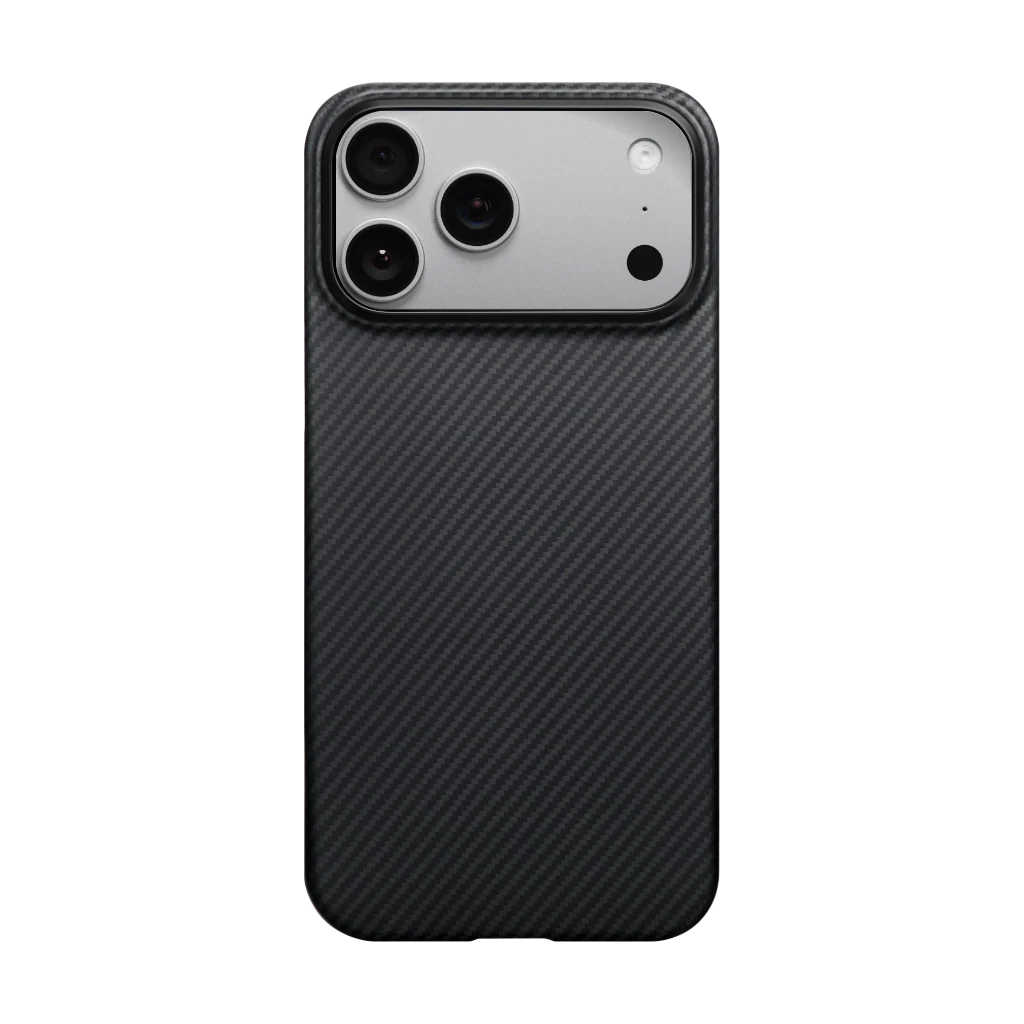 PITAKA Coque Ultra Mince pour iPhone 17 Pro Max Black/Grey avec (PitaTap™)