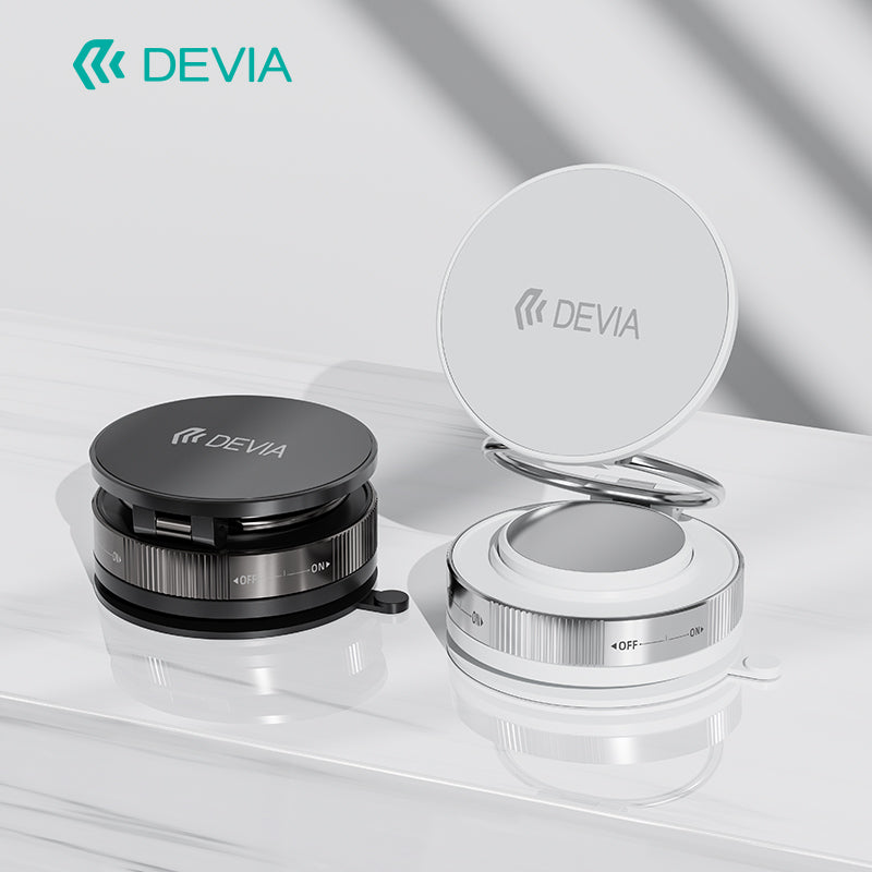 Devia Ultra 2 Support Téléphone Magnétique en métal blanc, réglable multi-angle