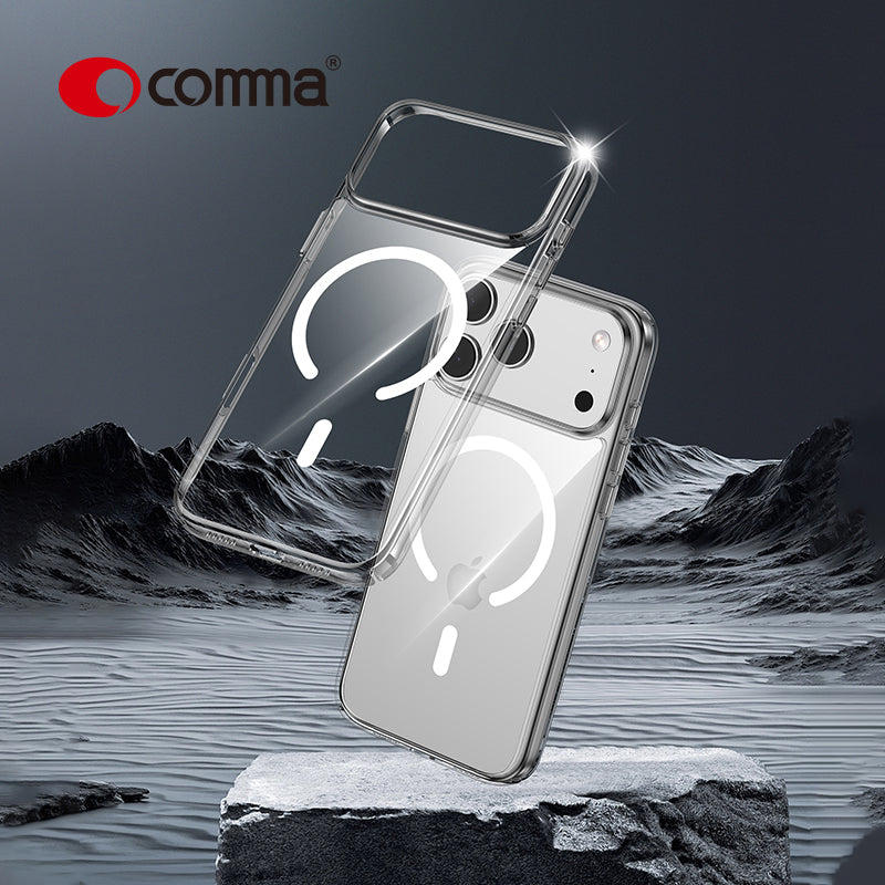 Comma Coque magnétique Glass Series pour iPhone 17 Pro