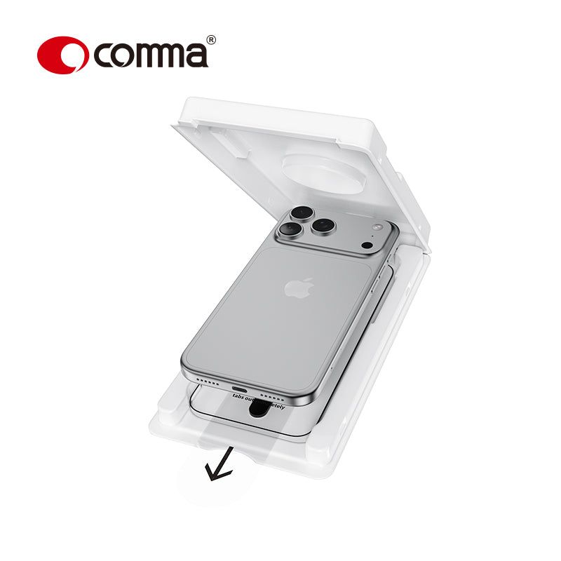 Comma Dun Series Verre trempé AR HD avec outil d’installation pour iPhone 17