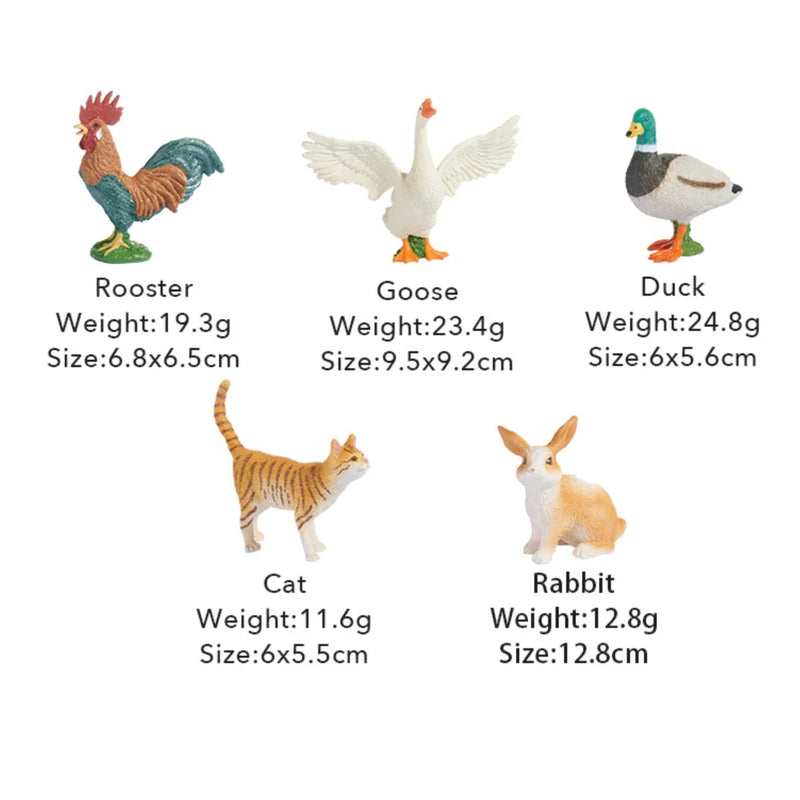 Mideer Coffret de Figurines Animaux de la Ferme : 11 Pièces