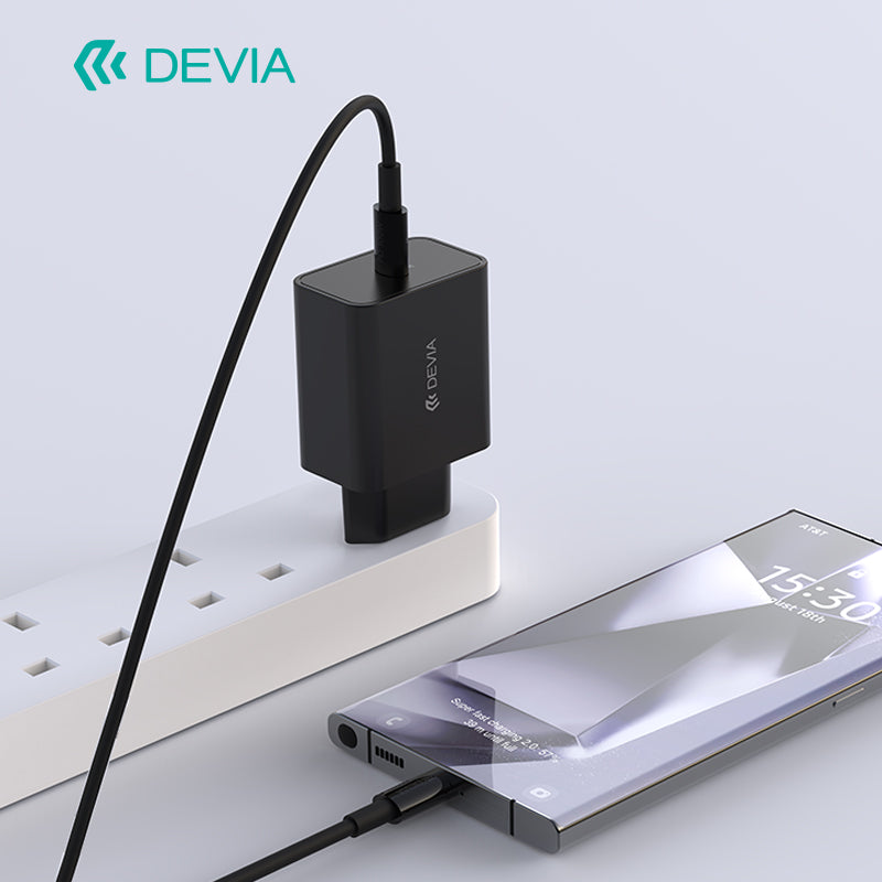 Devia Rocket Series Chargeur rapide  45W PD, avec câble Type-C vers Type-C, prise EU