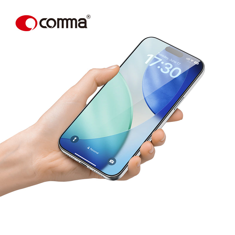 Comma Dun Series Verre trempé AR HD avec outil d’installation pour iPhone 17 Pro Max