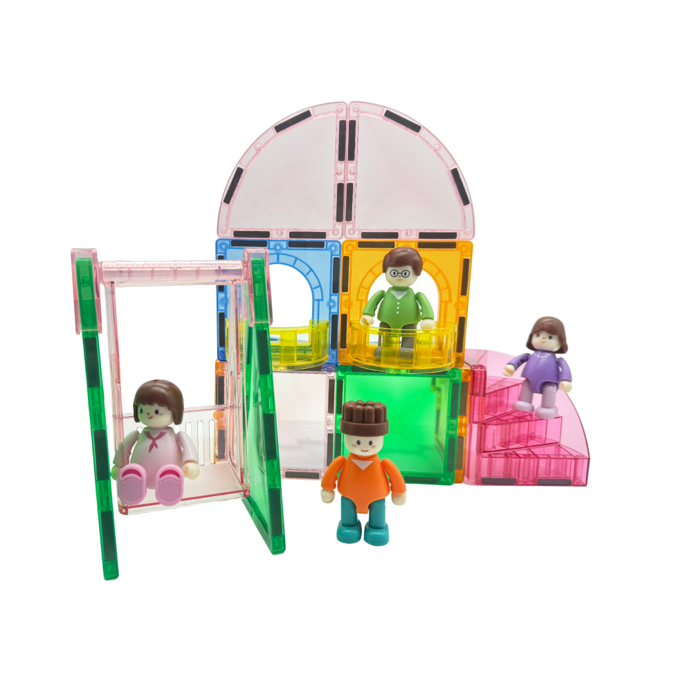 Mideer Mon premier set de construction magnétique, Notre famille, 32 pièces