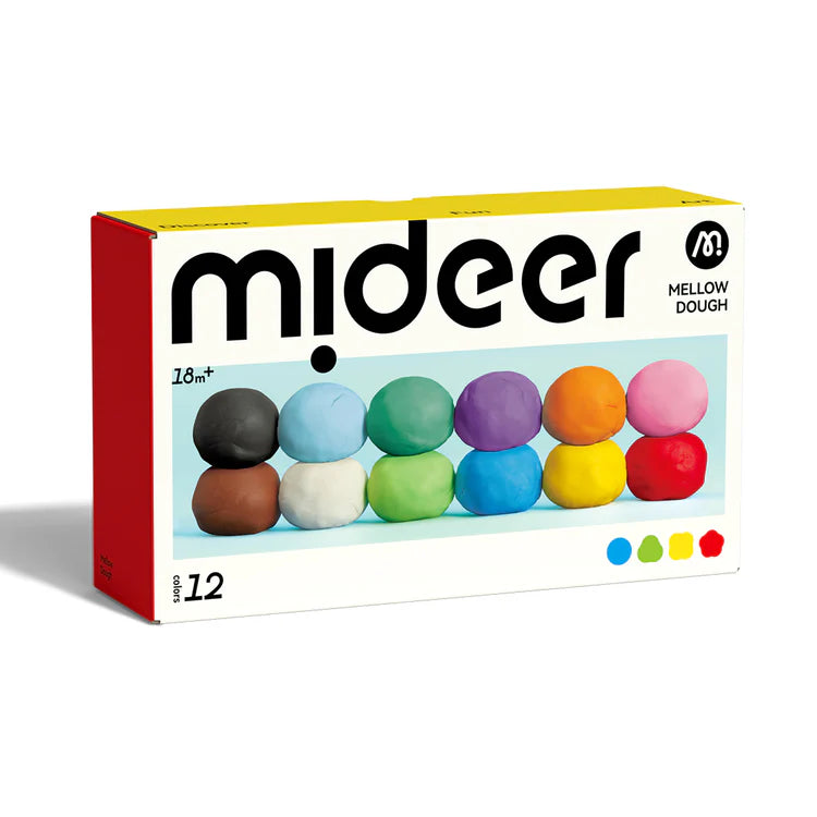 Mideer Pâte à Modeler Douce: 12 couleurs