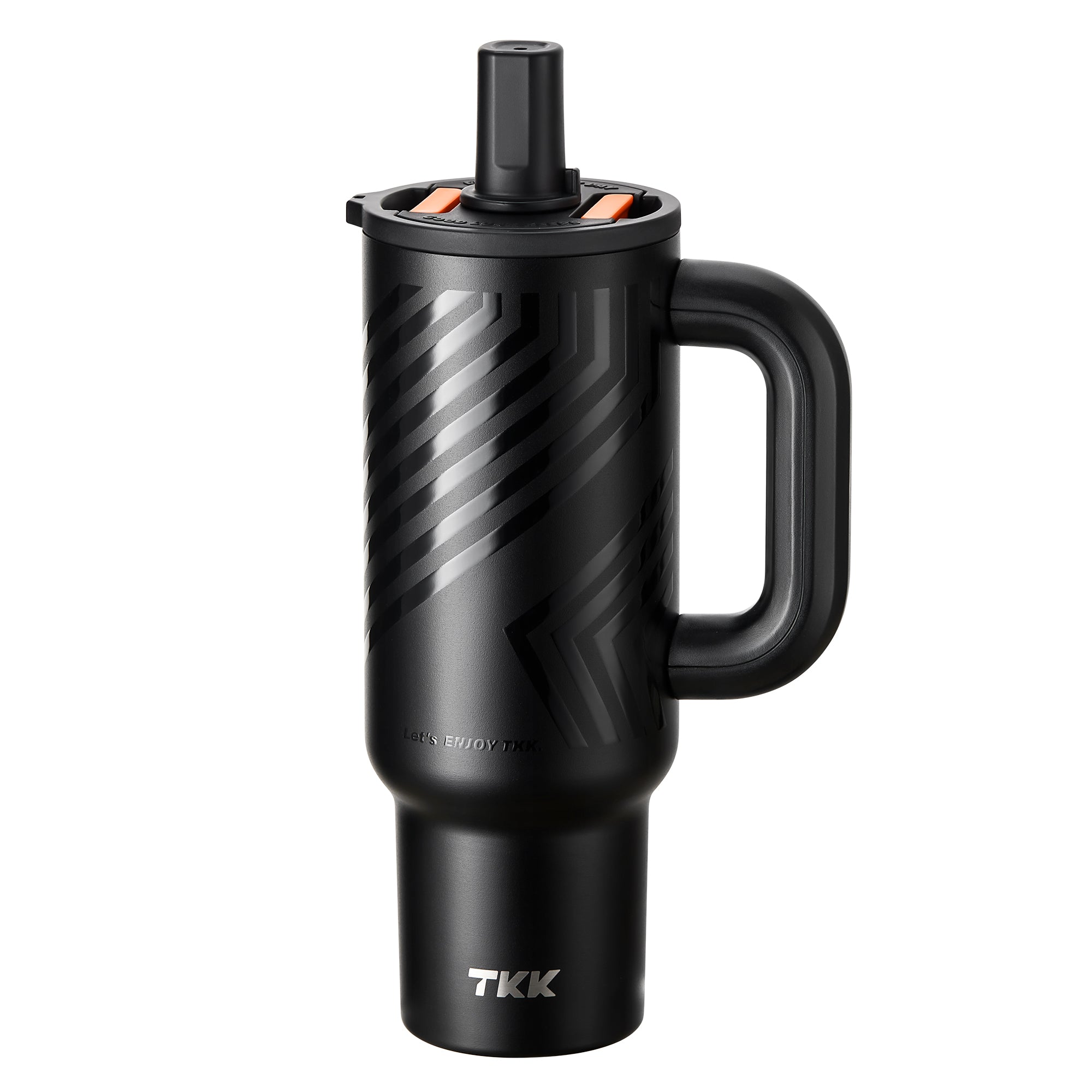 TKK Tumbler Isotherme 1000ml avec poignée et paille, Revêtement Céramique, sans BPA