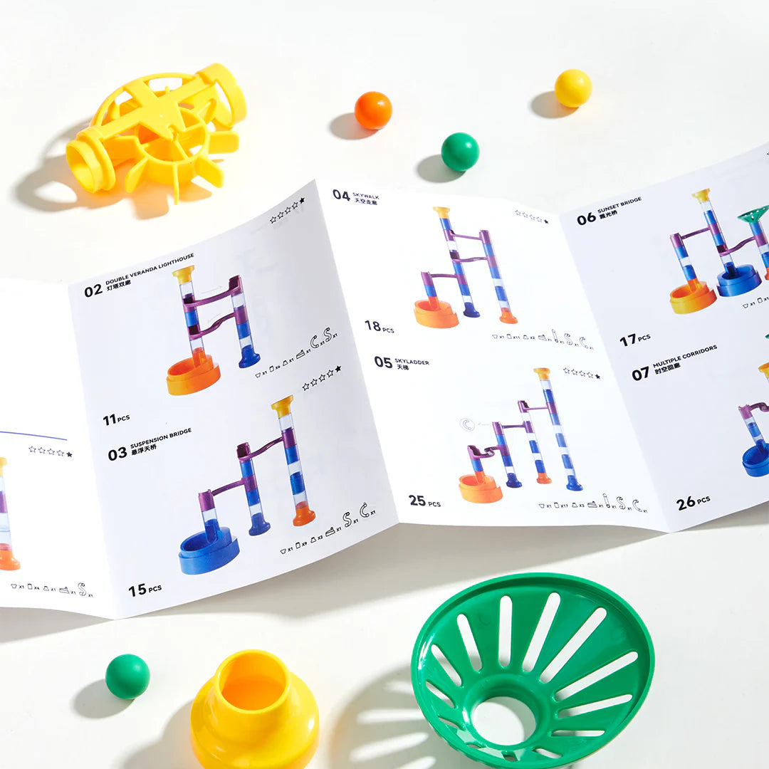 Mideer Blocs d’équilibre circuit à billes, 51 pièces