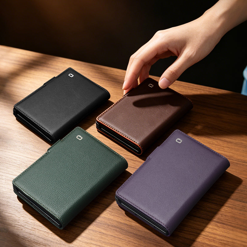 QIALINO Étui Portefeuille Magnétique Marron Foncé en cuir pleine fleur pour Samsung Galaxy Fold8