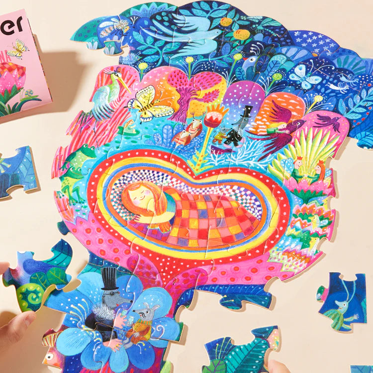 Mideer Puzzle Artistique Conte de Fées : Poucette, 66 pièces