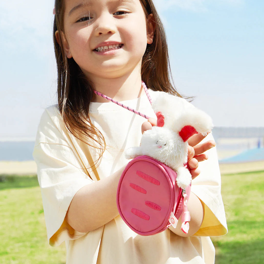 Mideer Backpack, Sac à dos douillet pour enfants : Lapin rose
