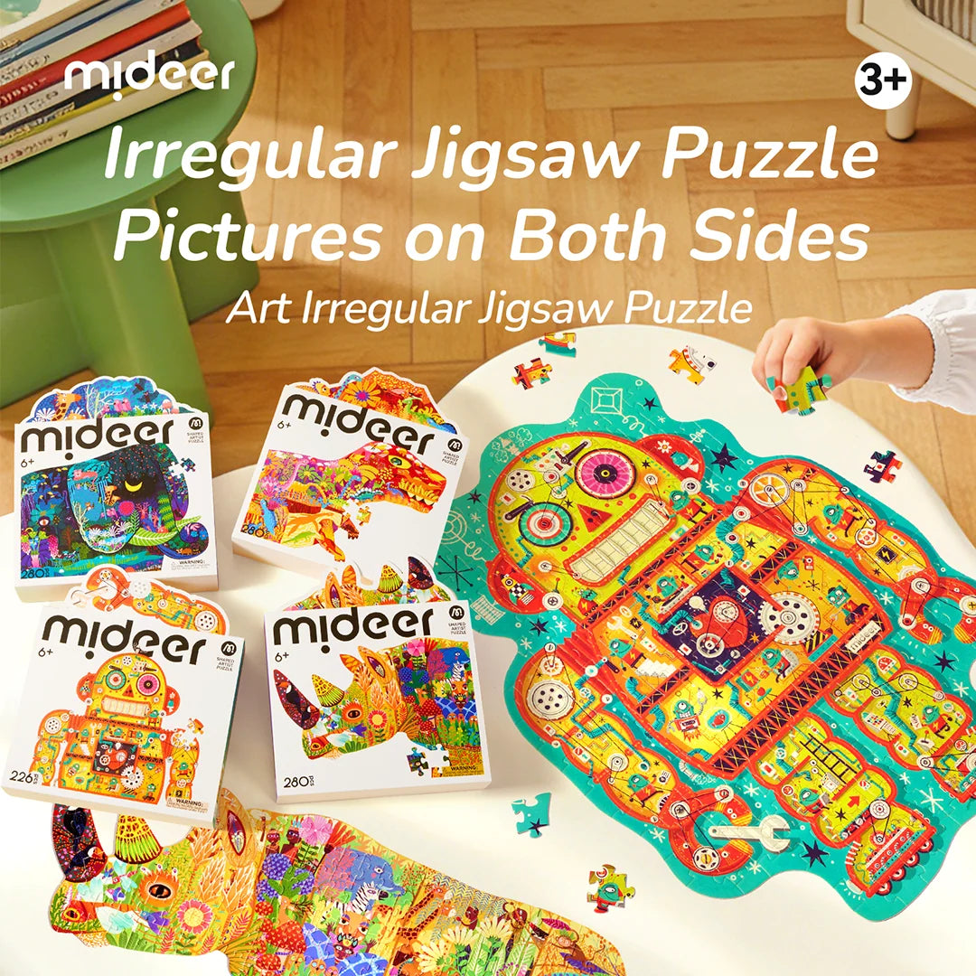 Mideer Puzzle Artistique : Monde des Dinosaures, 280 Pièces