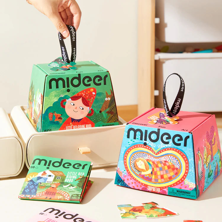 Mideer Puzzle Artistique Conte de Fées : Poucette, 66 pièces