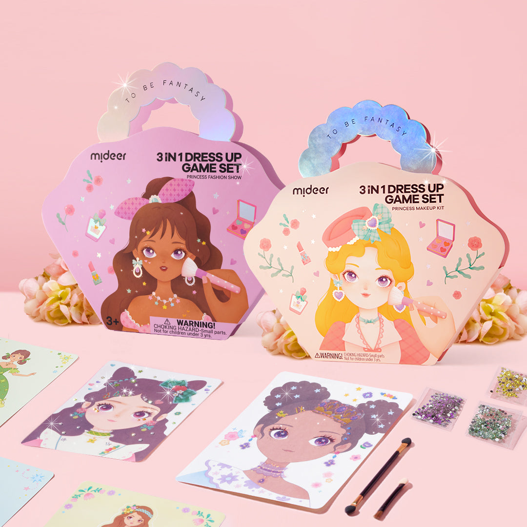Mideer Coffret de Jeu d’Habillage 3-en-1 : Défilé de Mode Princesse