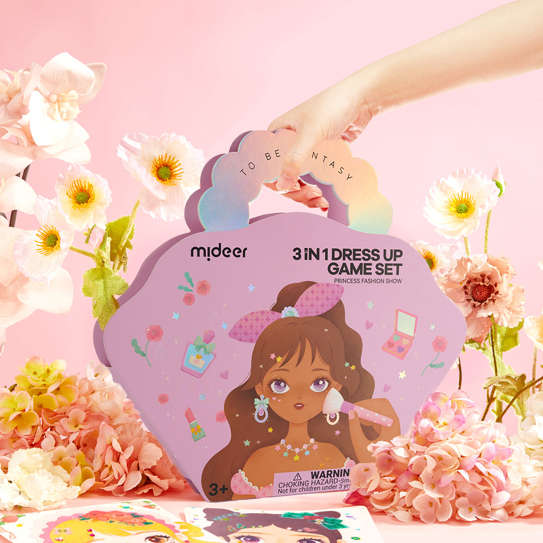 Mideer Coffret de Jeu d’Habillage 3-en-1 : Défilé de Mode Princesse