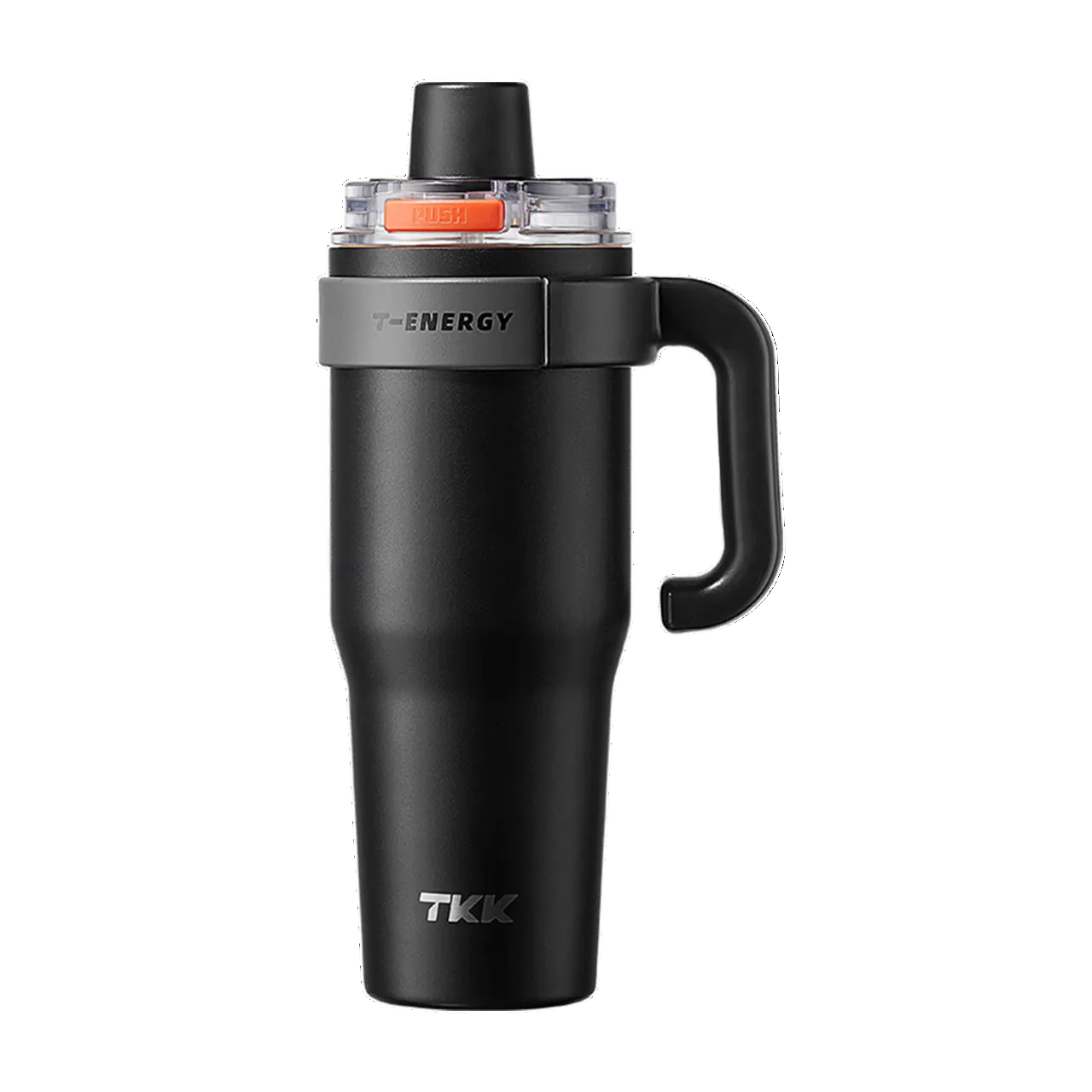 TKK Tumbler isotherme avec poignée, Revêtement intérieur céramique, double paroi avec paille et couvercle