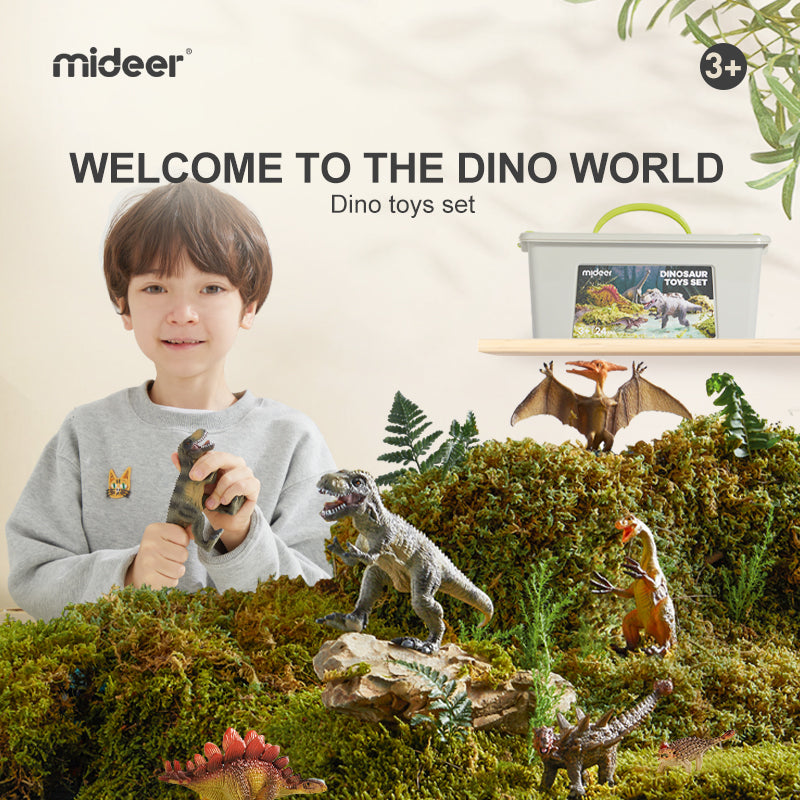 Mideer Set de Figurines Dinosaures : 24 pièces