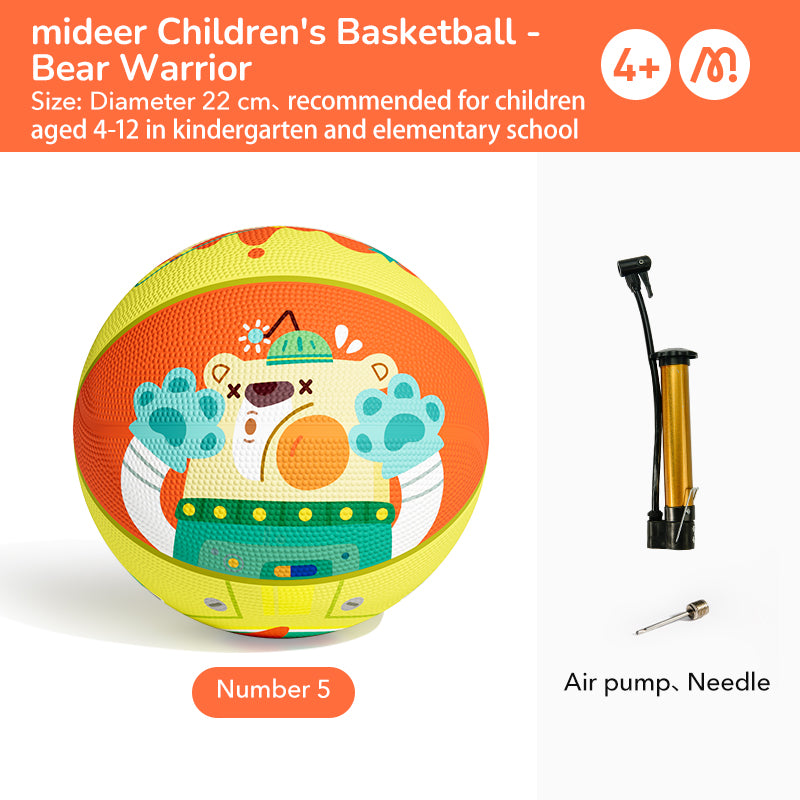 Mideer Ballon de Basket pour enfants taille 5 : Bear Warrior