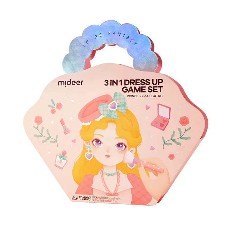 Mideer Coffret de Jeu d’Habillage 3-en-1 : Maquillage Fantaisie Princesse