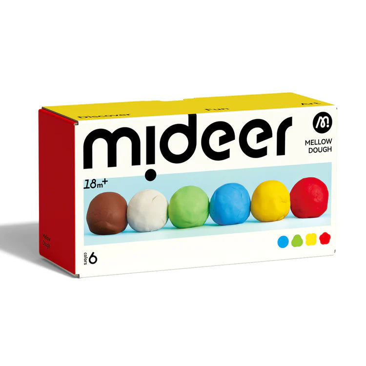 Mideer Pâte à Modeler Douce : 6 couleurs