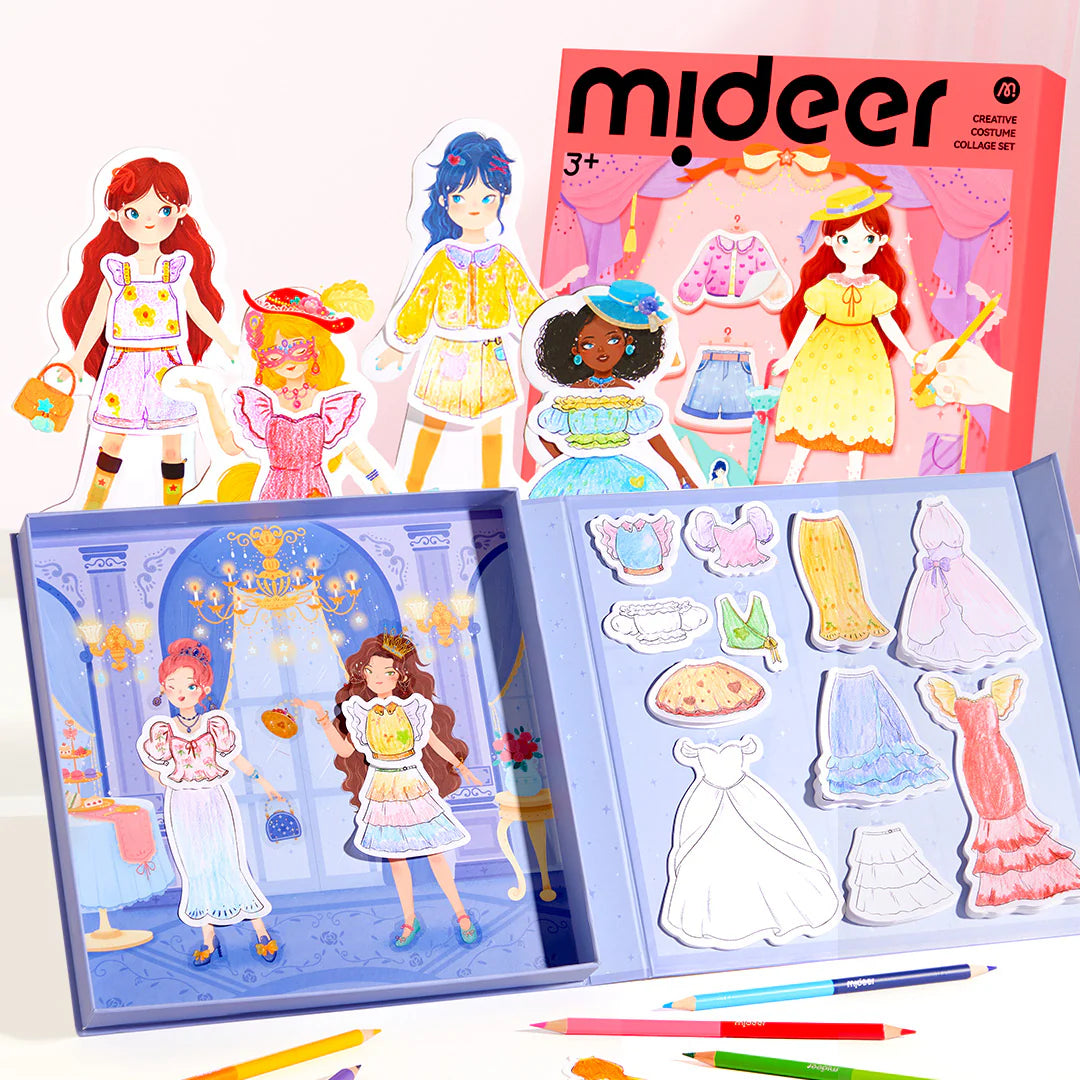 Mideer Kit créatif de collage costumes : Nuit de bal scintillante