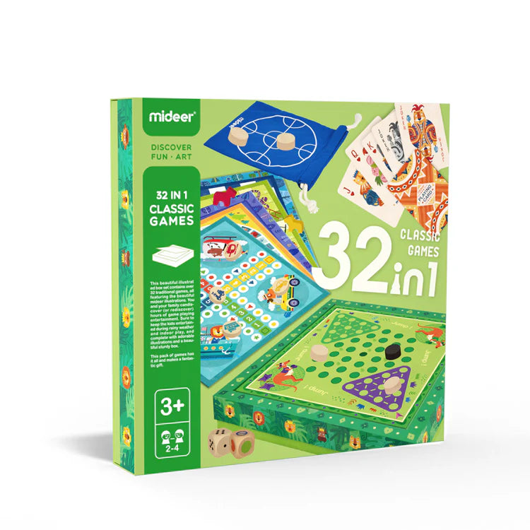 Mideer Jeux Classiques 32 en 1
