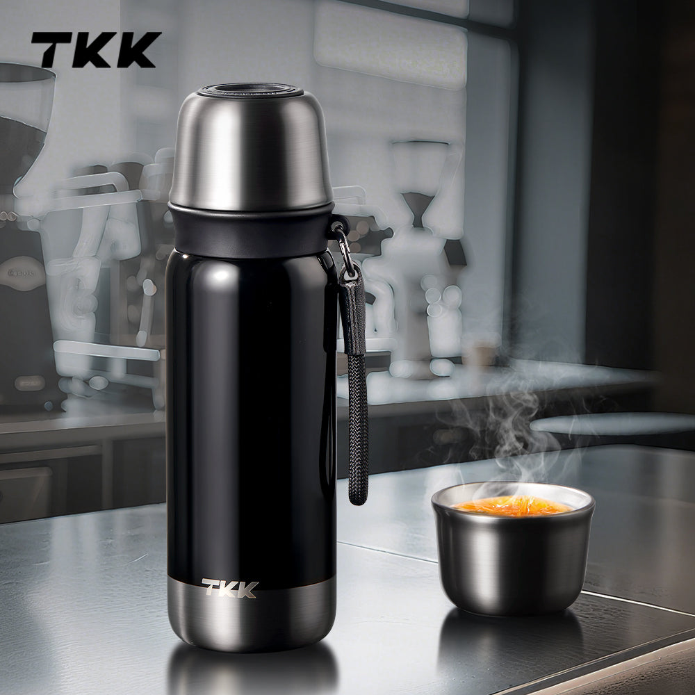 TKK Thermos Premium, Gourde isotherme anti-fuite 500ml en Acier Inoxydable