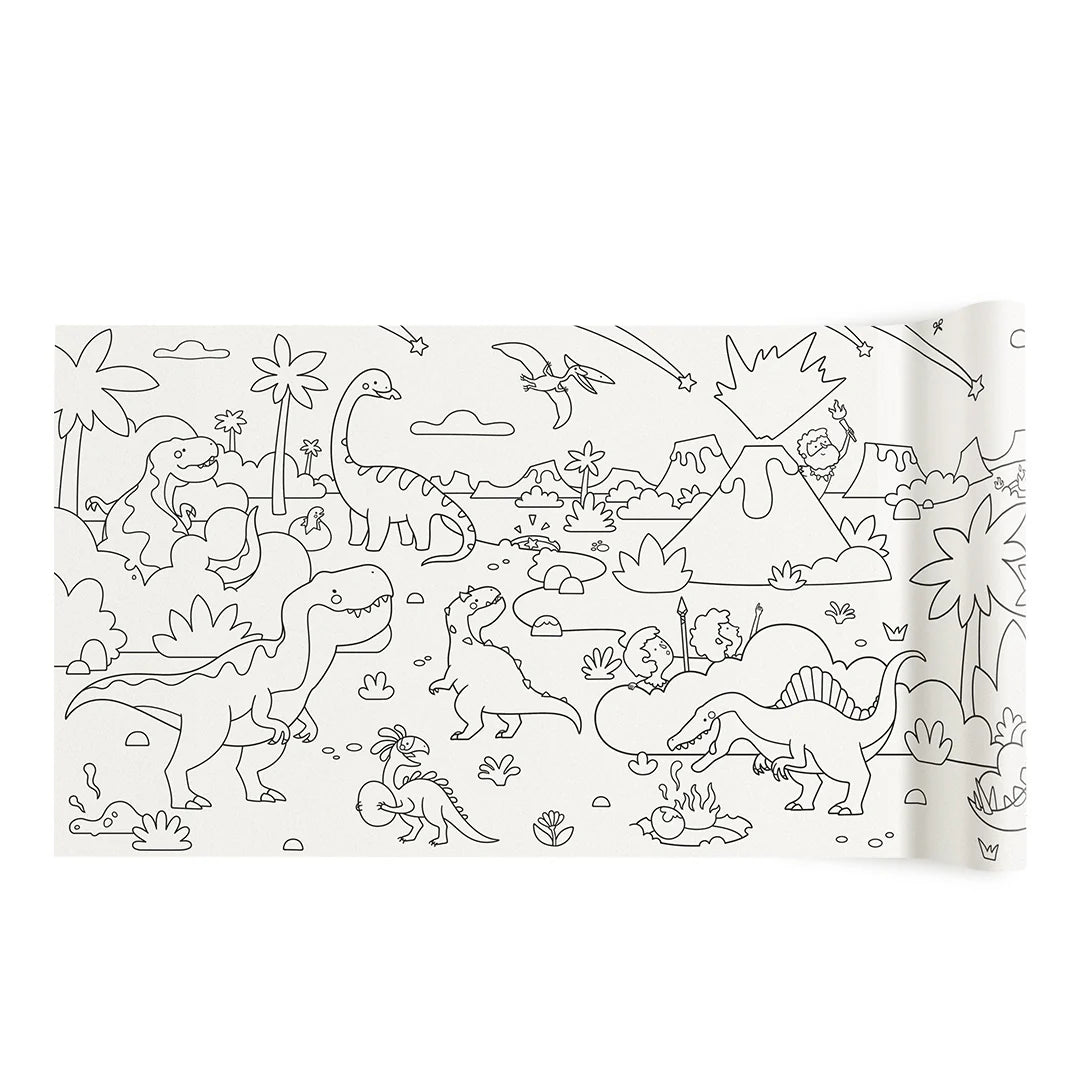 Mideer Rouleau de coloriage adhésif 4 mètres: Les incroyables dinosaures