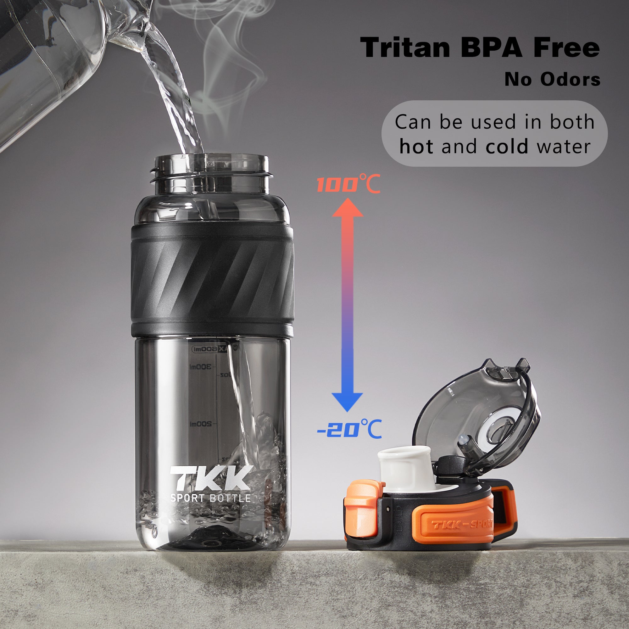 TKK Bouteille d’eau 600ml en Tritan sans BPA