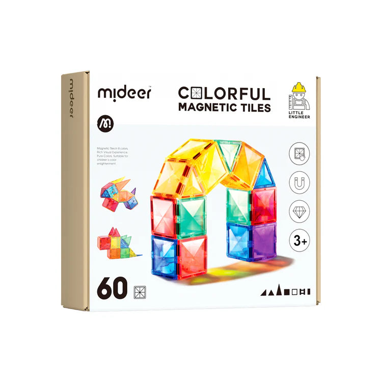 MiDeer Colorful Magnetic Tiles 60P
