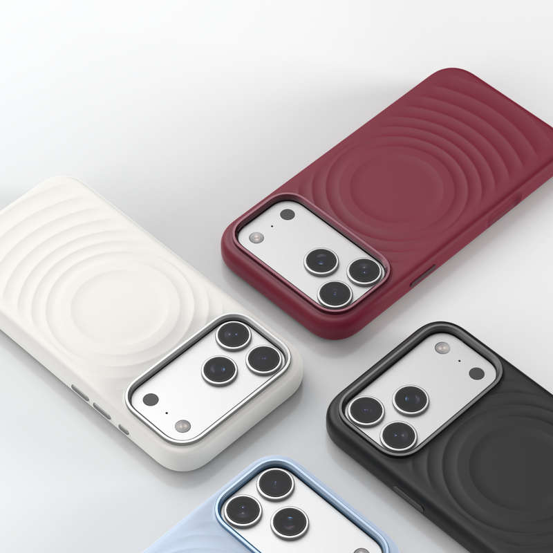 Devia Coque Ripple Series, Silicone, Magnétique pour iPhone 18 Pro Max Glacier